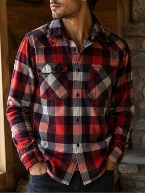 Outdoor Research Plaid Flannel Shirt Jacket – Men’s M